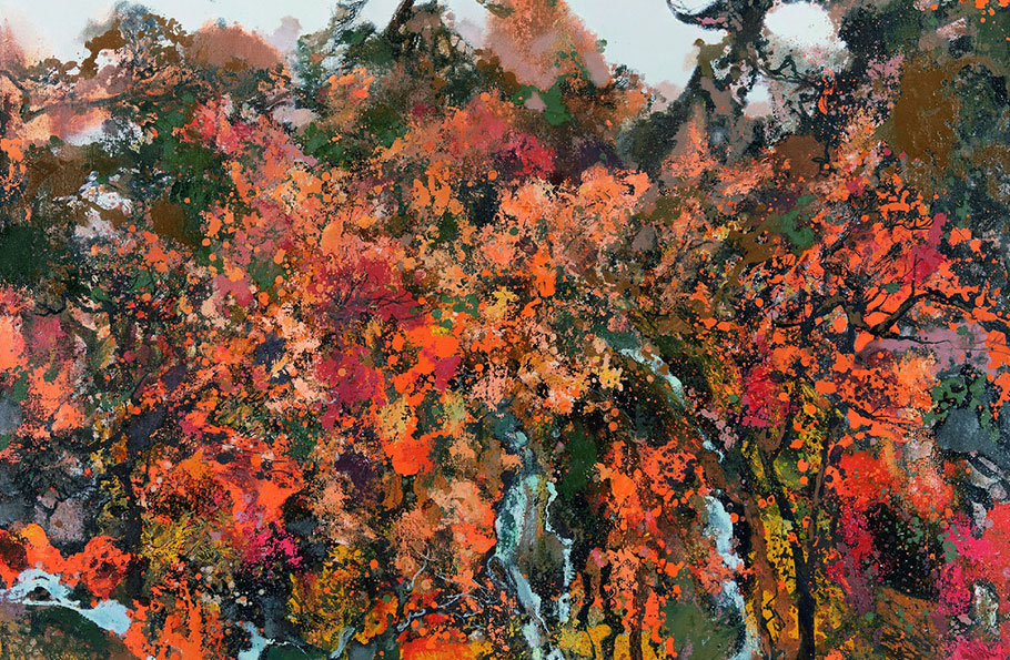 洪凌《秋光》布面油彩，150×160cm，2009年作，97.75万元成交。