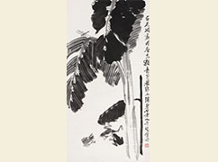 齐白石 《芭蕉青蛙》