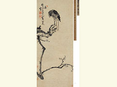 八大山人 《苍鹰梅花图》