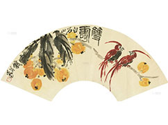 齐白石 《双寿》