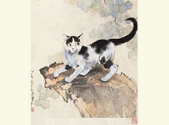徐悲鸿 《猫石图》