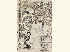 朱新建 《蕉荫读书图》