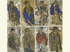 宋 无款敦煌雷音寺壁画 （八幅）
