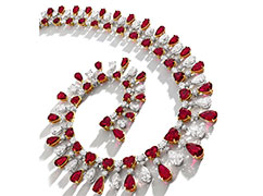 红宝石配钻石项链, JAMES W. CURRENS为FAI DEE设计