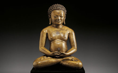铜瑜伽士佛像