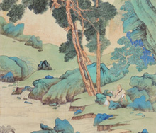 张大千 《李检法定林萧散图》