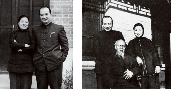 黄琪翔 郭秀仪夫妇 (左) ,黄琪翔 郭秀仪夫妇与齐白石合影(右) 黄琪翔 郭秀仪夫妇(左) ,黄琪翔 郭秀仪夫妇与齐白石合影(右)